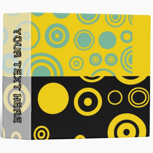Retro colorful polka dots seamless graphic design binder