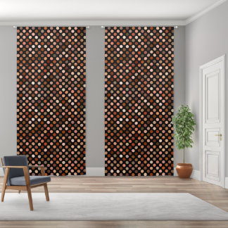 Retro Colorful Polkadots Pattern Blackout Curtains