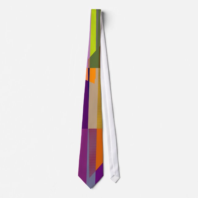 Retro Colorful Pop Art Tie (Front)