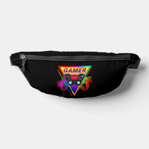 Retro Colorful Rainbow Gamer Computer Gaming  Fanny Pack