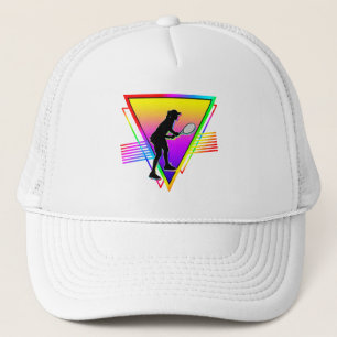 Retro Colorful Rainbow Tennis Women's Player Trucker Hat