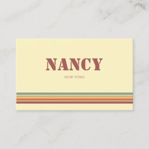  Retro colorful Stripes Business Card