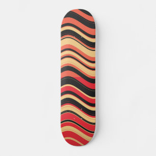 Retro Colorful Stripes Decorative Art 3 Skateboard