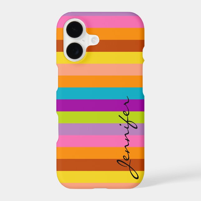 Retro Colorful Stripes Pattern #22 Iphone Case (Back)
