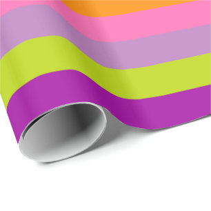 Retro Colorful Stripes Pattern #22 Wrapping Paper