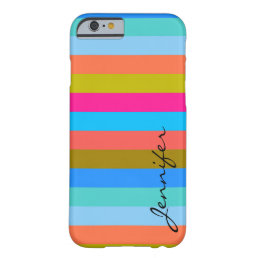 Retro Colorful Stripes Pattern #29 Barely There iPhone 6 Case
