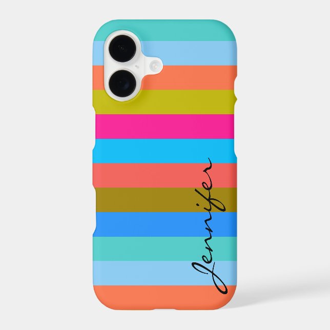 Retro Colorful Stripes Pattern #29 Iphone Case (Back)