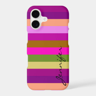 Retro Colorful Stripes Pattern #30 iPhone 17 Case