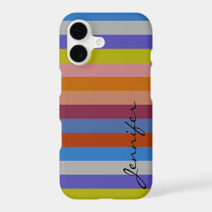Retro Colorful Stripes Pattern #38 iPhone 17 Case
