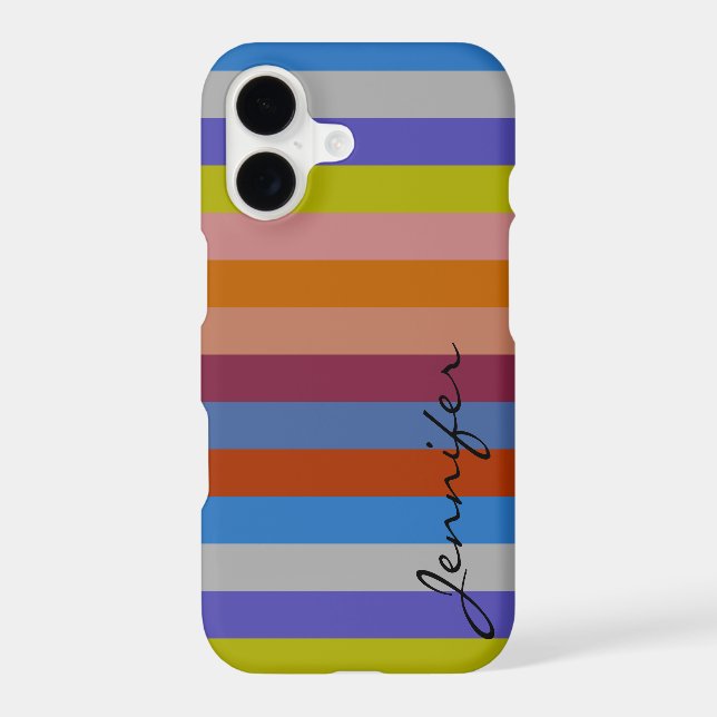 Retro Colorful Stripes Pattern #38 Iphone Case (Back)