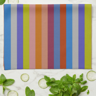 Retro Colorful Stripes Pattern #38 Towel