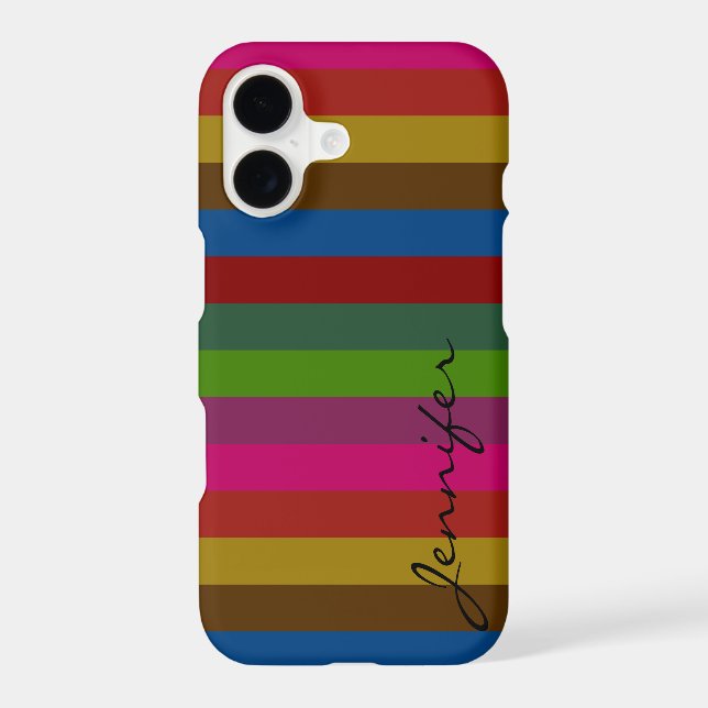 Retro Colorful Stripes Pattern #47 Iphone Case (Back)