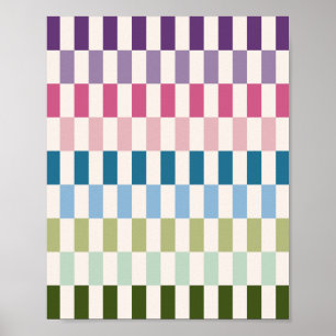 Retro Colorful Stripes Poster