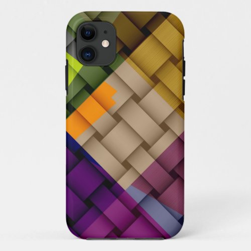 Retro colorful stripes seamless art graphic design iPhone 11 case