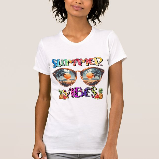 Retro Colorful Summer Vibes Tshirt (Front)