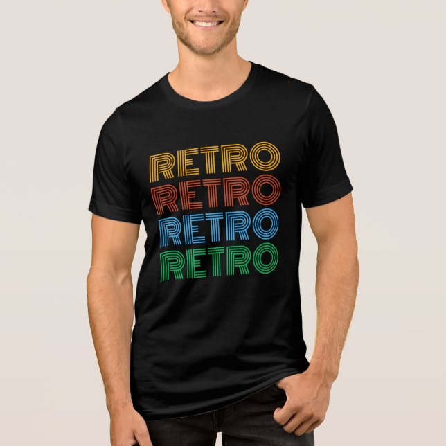RETRO colorful T-shirt  Tri-Blend Shirt (Front)