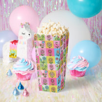 Retro Colorful trendy Flowers pattern Birthday par Favor Boxes