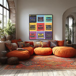 Retro Colorful Typewriter Pop Art Grid Print<br><div class="desc">Bring a burst of creativity and nostalgia into any space with this retro-inspired pop art grid featuring colorful typewriters. The vibrant colors and iconic grid format make this artwork perfect for lovers of vintage aesthetics and pop culture. Ideal for adding a lively, retro vibe to home or office decor, this...</div>
