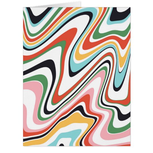 Retro Colorful Wavy Lines Modern Design (Front)