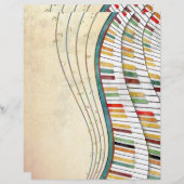 Retro Colorful Wavy Piano (Front/Back)