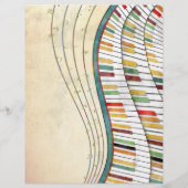 Retro Colorful Wavy Piano (Back)