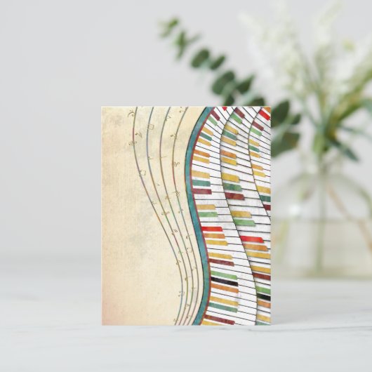 Retro Colorful Wavy Piano (Standing Front)