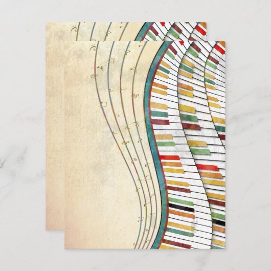 Retro Colorful Wavy Piano (Front/Back)