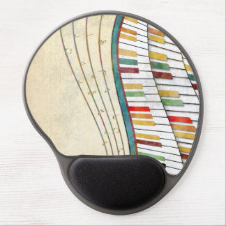Retro Colorful Wavy Piano  Gel Mouse Pad