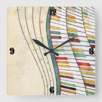 Retro Colorful Wavy Piano