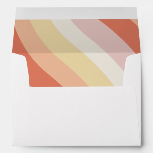 Retro Colorful Wedding Envelope