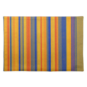 Retro Colors Abstract Painting Stripes 2 Placemat