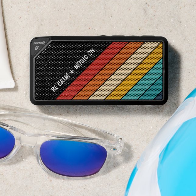 Retro Colors Be Calm + Music On Bluetooth Speaker (Insitu(Beach))