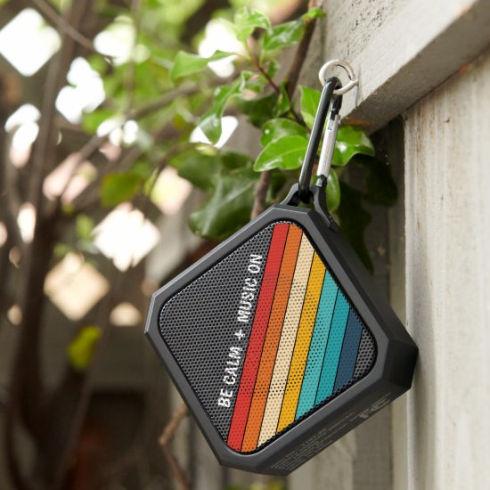 Retro Colors Be Calm + Music On Bluetooth Speaker
