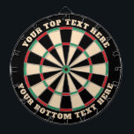Retro Colors Classic Dartboard with Custom Text<br><div class="desc">Dartboard with retro classic colors and two custom text areas. You can easily change every color clicking on customize button.</div>