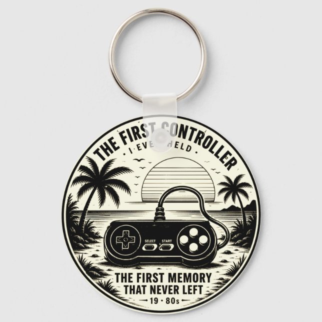 retro colors cute keychain (Front)
