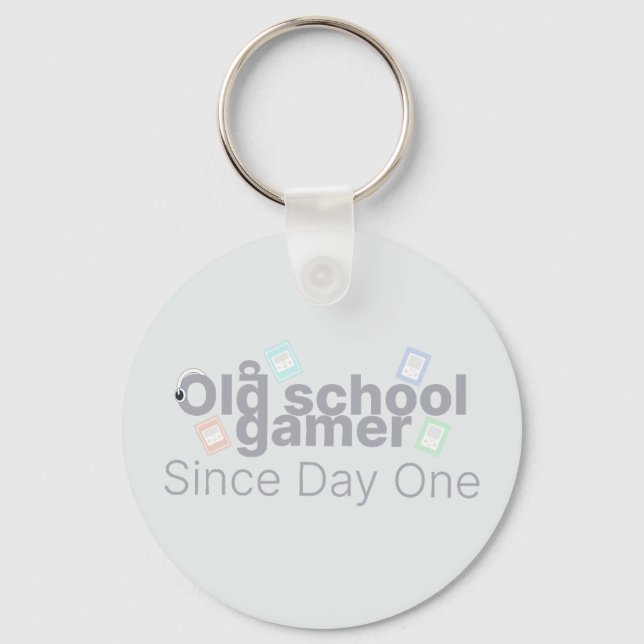 retro colors gamer keychain (Front)