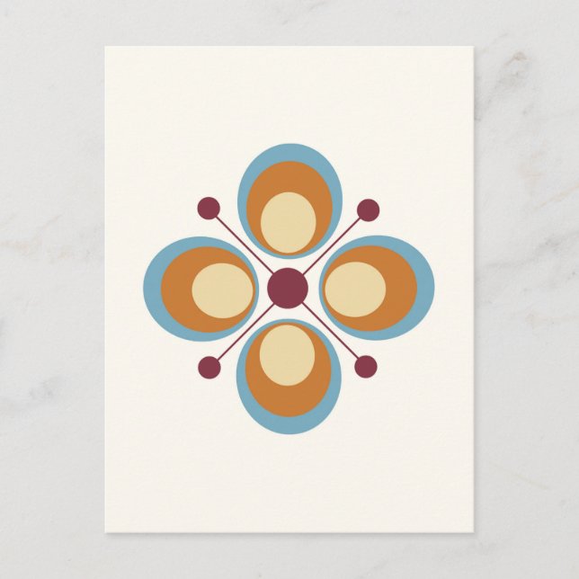 Retro colors Geometrics Postcard (Front)