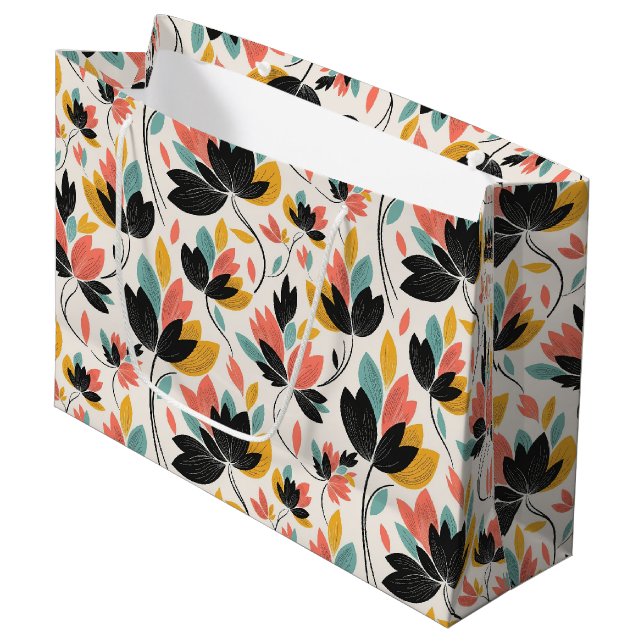 Retro Colors  Large Gift Bag (Front Angled)