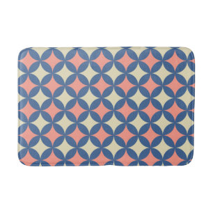 Retro Colors Mid Century Modern Circles Bath Mat