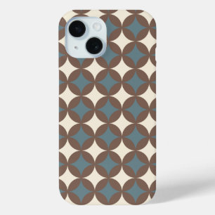 Retro Colors Mid Century Modern Circles iPhone 15 Case