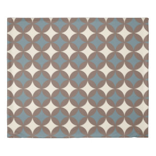 Retro Colors Mid Century Modern Circles Duvet Cover