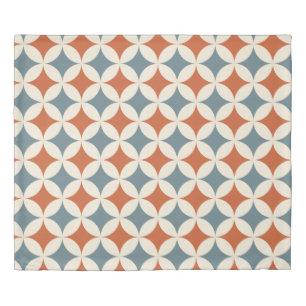 Retro Colors Mid Century Modern Circles Duvet Cover