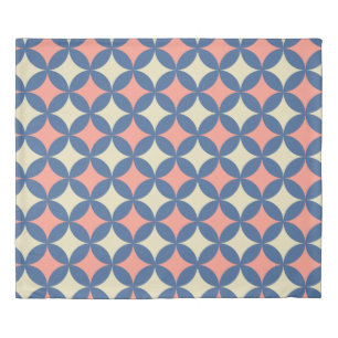 Retro Colors Mid Century Modern Circles Duvet Cover