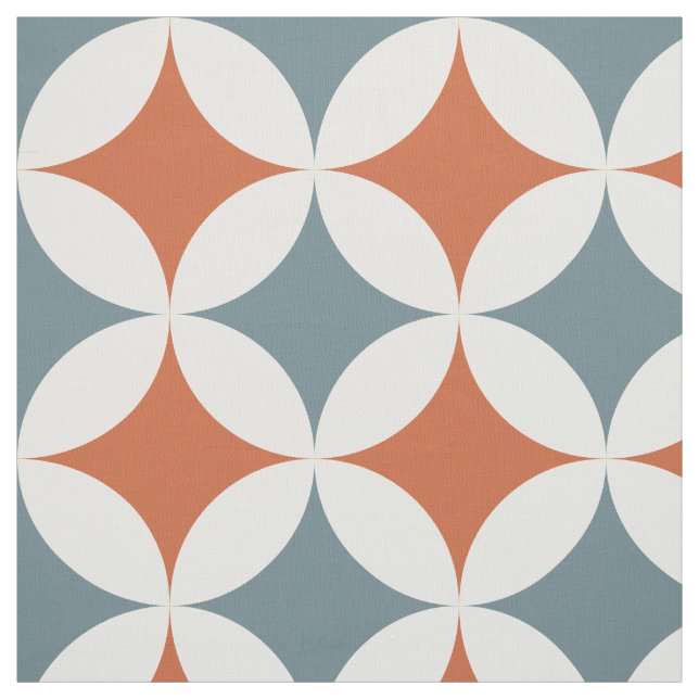 Retro Colors Mid Century Modern Circles Fabric (Swatch)