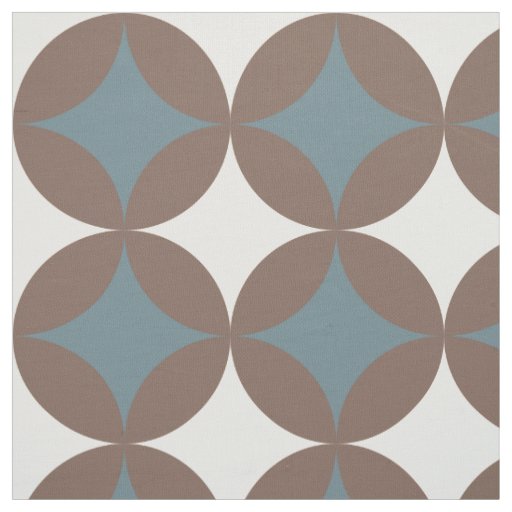 Retro Colors Mid Century Modern Circles Fabric