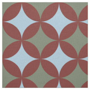 Retro Colors Mid Century Modern Circles Fabric