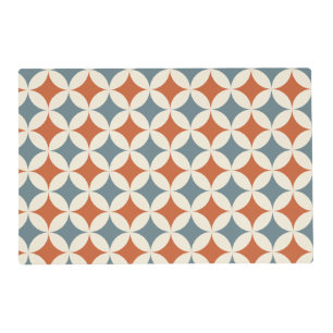 Retro Colors Mid Century Modern Circles Placemat