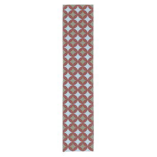 Retro Colors Mid Century Modern Circles Short Table Runner