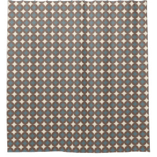 Retro Colors Mid Century Modern Circles Shower Curtain