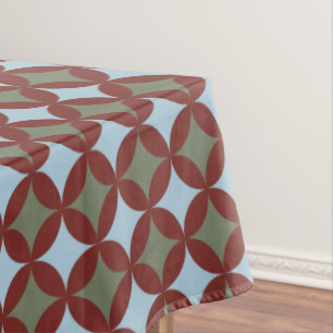 Retro Colors Mid Century Modern Circles Tablecloth